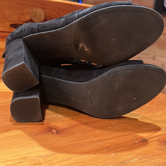 Franco Sarto “Gazella” Suede Open Toe Booties - Picture 6 of 6